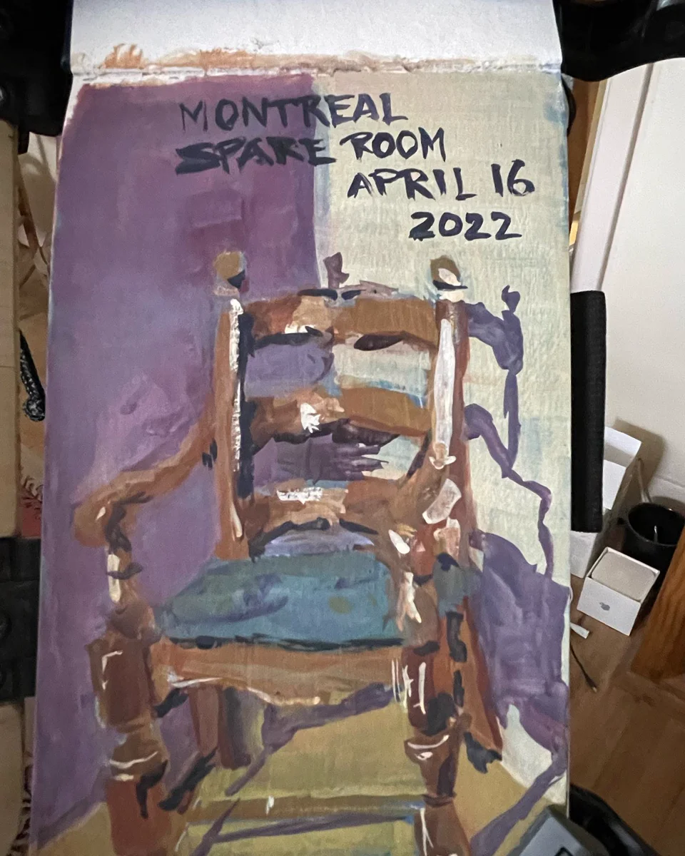 Gouache Painting of a Chair